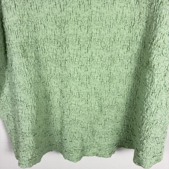 Chicos Womans sz 3 / XL Popover Top Short Sleeve Mint Green Stretch Casual - Picture 3 of 7